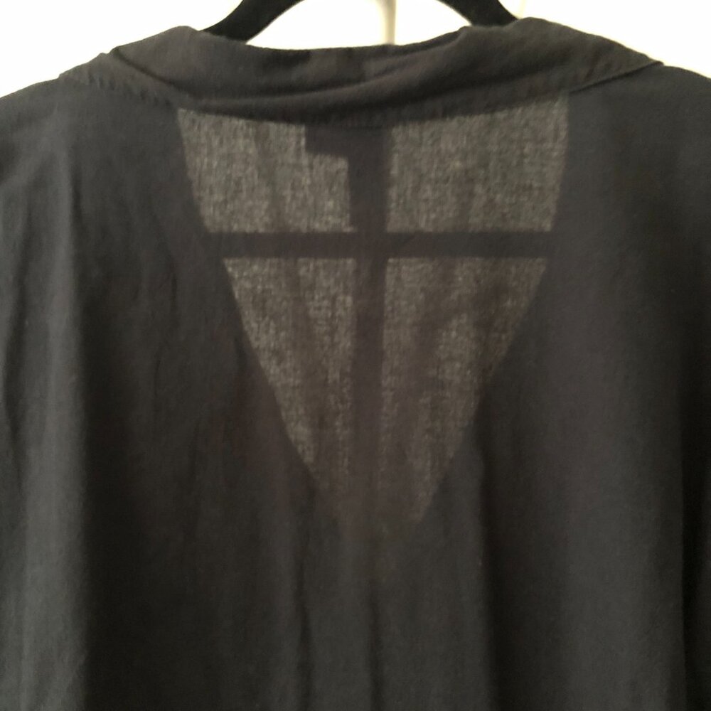 UNDER THE SUN 100% COTTON NAVY BLUE LAGENLOOK ASYMMETRICAL BUTTONS-UP 3X NWOT - Picture 6 of 7